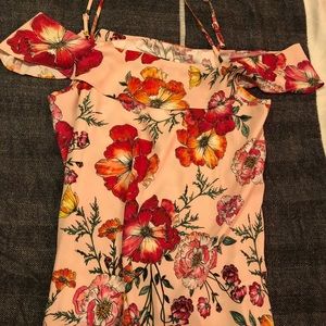 Express Short Sleeve Peek a Boo Shoulder Shirt